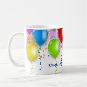 Farbenfrohe Balloon Tasse - Anpassbar!
