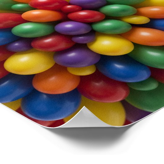 Farbenfrohe Balloonmuster Poster (Ecke)