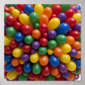 Farbenfrohe Balloonmuster Poster (Vorne)