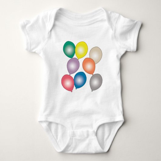 Farbenfrohe Balloons Baby Shirts (Vorderseite)