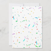 Farbenfrohe Balloons & Confetti | Benutzerdefinier Einladung (Rückseite)