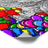 Farbenfrohe Balloons ergänzen Ihr Foto Poster (Ecke)