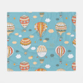 Farbenfrohe Balloons Festivals Design Fleecedecke (Vorderseite (Horizontal))