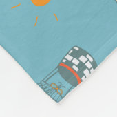 Farbenfrohe Balloons Festivals Design Fleecedecke (Ecke)