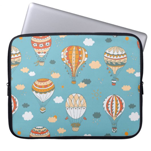 Farbenfrohe Balloons Festivals Design Laptopschutzhülle (Vorderseite)