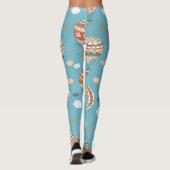 Farbenfrohe Balloons Festivals Design Leggings (Rückseite)