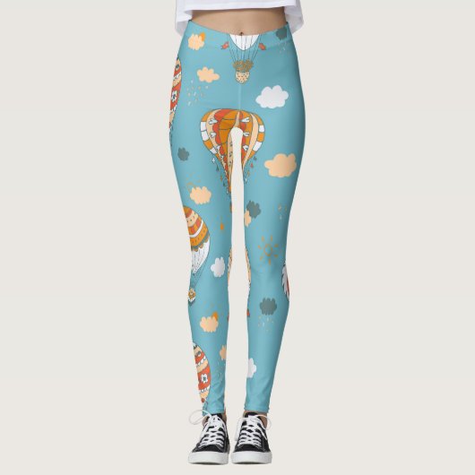 Farbenfrohe Balloons Festivals Design Leggings (Vorderseite)