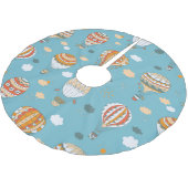 Farbenfrohe Balloons Festivals Design Polyester Weihnachtsbaumdecke (Schrägansicht)