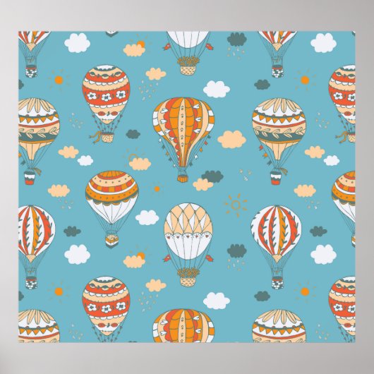 Farbenfrohe Balloons Festivals Design Poster (Vorne)