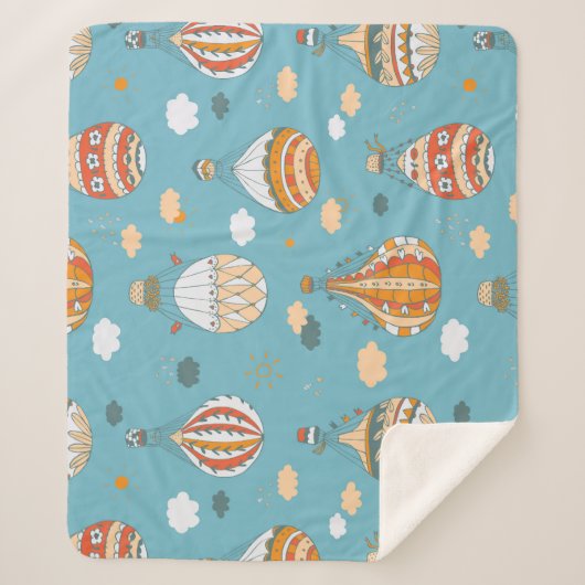 Farbenfrohe Balloons Festivals Design Sherpadecke (Vorderseite)