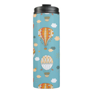 Farbenfrohe Balloons Festivals Design Thermosbecher