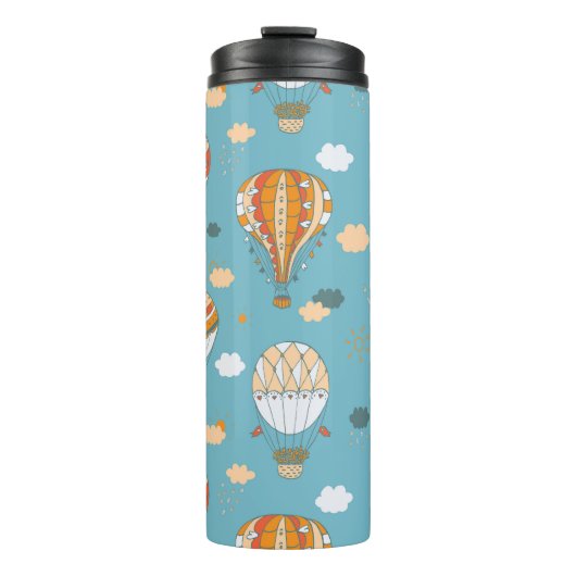 Farbenfrohe Balloons Festivals Design Thermosbecher (Vorderseite)