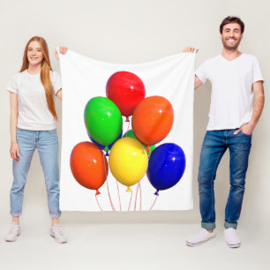Farbenfrohe Balloons Freude und Spaß am festlichen Fleecedecke