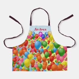 Farbenfrohe Balloons für personalisierte Kinder Schürze