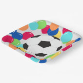 Farbenfrohe Balloons Fußball Spaß Papier Teller (Gewinkelt)