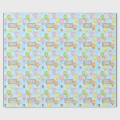 Farbenfrohe Balloons Geburtstagsmuster Papier Geschenkpapier (Flach)