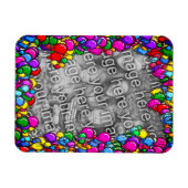 Farbenfrohe Balloons gestalten Ihr eigenes Foto Magnet (Horizontal)