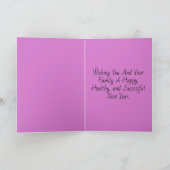 Farbenfrohe Balloons GLÜCKLICH NEUJAHR Personalisi Karte (Innenseite)