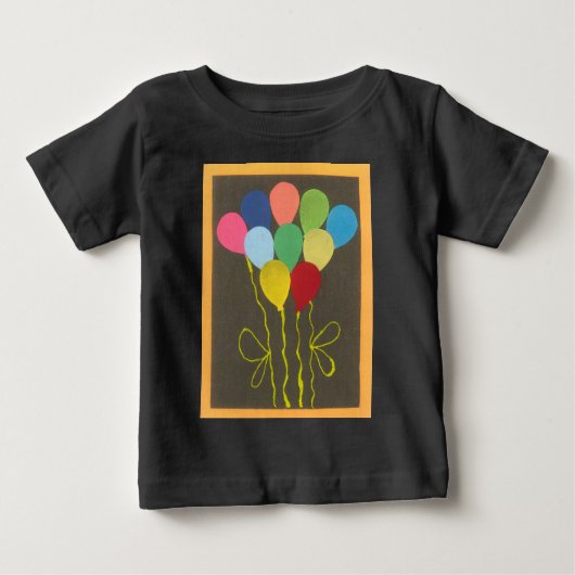 Farbenfrohe Balloons Grafik-Design Baby T-shirt (Vorderseite)