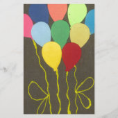 Farbenfrohe Balloons Grafik-Design Briefpapier (Vorderseite)