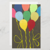 Farbenfrohe Balloons Grafik-Design Briefpapier (Vorne/Hinten)