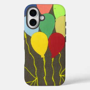 Farbenfrohe Balloons Grafik-Design iPhone 16 Hülle