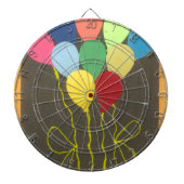 Farbenfrohe Balloons Grafik-Design Dartscheibe (vorne)