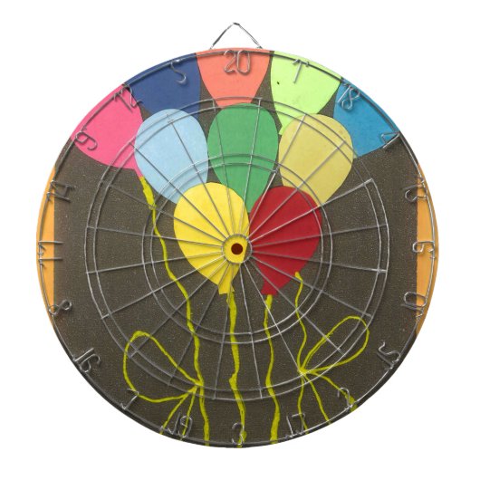 Farbenfrohe Balloons Grafik-Design Dartscheibe (vorne)