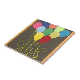 Farbenfrohe Balloons Grafik-Design Fliese