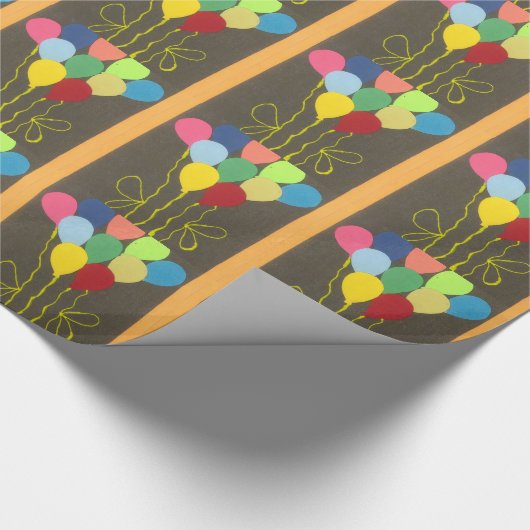 Farbenfrohe Balloons Grafik-Design Geschenkpapier (Ecke)