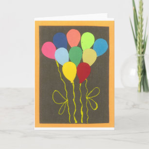 Farbenfrohe Balloons Grafik-Design Karte