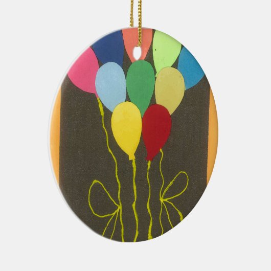 Farbenfrohe Balloons Grafik-Design Keramik Ornament (Rechts)