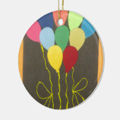 Farbenfrohe Balloons Grafik-Design Keramik Ornament (Links)