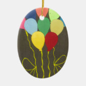 Farbenfrohe Balloons Grafik-Design Keramikornament (Vorne)