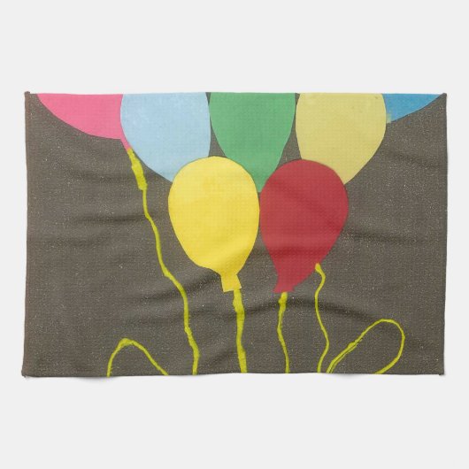 Farbenfrohe Balloons Grafik-Design Küchentuch (Horizontal)
