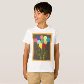 Farbenfrohe Balloons Grafik-Design T-Shirt (Vorne ganz)