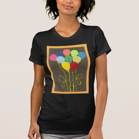 Farbenfrohe Balloons Grafik-Design T-Shirt (Vorderseite)