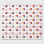 Farbenfrohe Balloons Kinder glücklich Geburtstagsg Geschenkpapier (Flach)