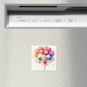 Farbenfrohe Balloons Kinder Happy Birthday Party Magnet (In Situ (Geschirrspüler))