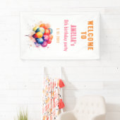 Farbenfrohe Balloons Kindergeburtstag Party Willko Banner (Insitu)