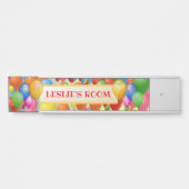 Farbenfrohe Balloons Kinderzimmer Zeichen Türschild (Vorderseite )