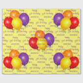 Farbenfrohe Balloons - Muster-Vorlage zum Geburtst Geschenkpapier (Flach)