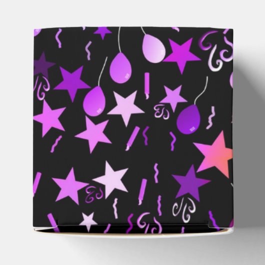 Farbenfrohe Balloons & Stars Cube Fevor Box Geschenkschachtel (Oben)