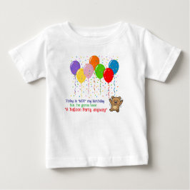 Farbenfrohe Balloons und ein glücklicher Bär Baby T-shirt