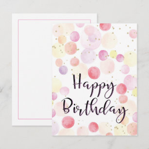Farbenfrohe Balloons zum Geburtstag Pink Postkarte