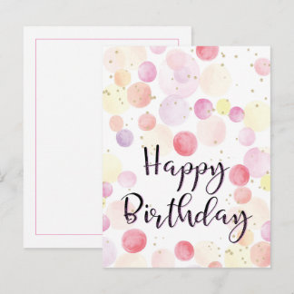 Farbenfrohe Balloons zum Geburtstag Pink Postkarte