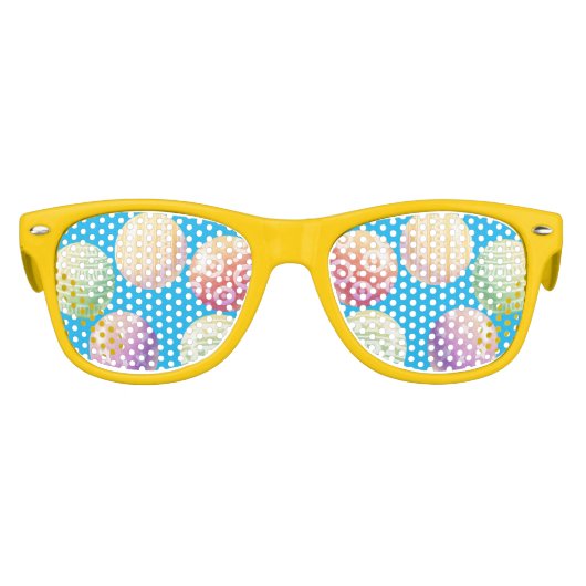 Farbenfrohe Balls individuell anpassbar Partybrille (Vorderseite)