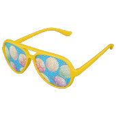 Farbenfrohe Balls - individuell anpassbare Aviator Partybrille (Schrägansicht)