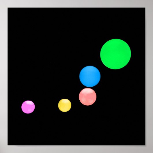 Farbenfrohe Balls Poster (Vorne)
