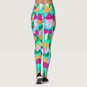 Farbenfrohe Bamboo Botanicals Persönlicher Name Leggings (Rückseite)